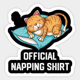 officiall napping shirt Sticker